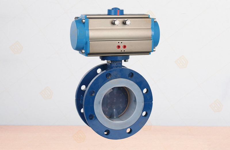 Pneumatic Fluorine Lined Butterfly Valve